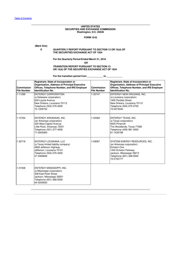 Thumbnail Entergy 10-Q Quarterly Report FY2016 