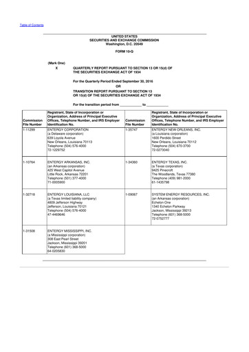 Thumbnail Entergy 10-Q Quarterly Report FY2016 