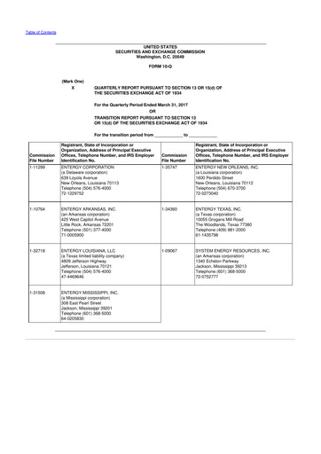 Thumbnail Entergy 10-Q Quarterly Report FY2017 