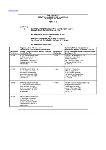 Thumbnail Entergy 10-Q Quarterly Report FY2017 