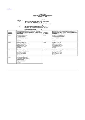 Thumbnail Entergy 10-K Annual Report 2023