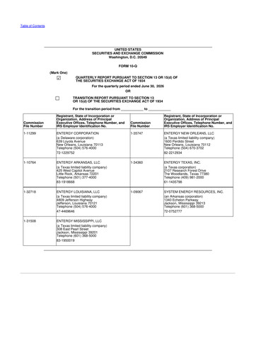 Vorschaubild Entergy 10-Q Quartalsbericht 2026 