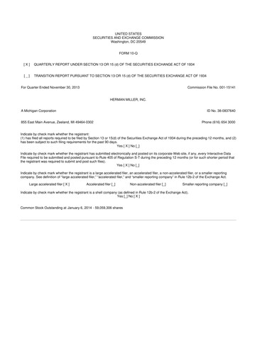 Miniature MillerKnoll 10-Q Rapport trimestriel  