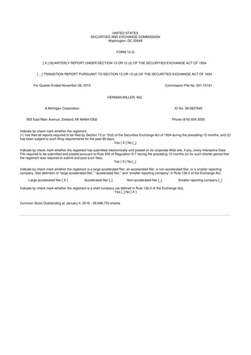 Miniature MillerKnoll 10-Q Rapport trimestriel  