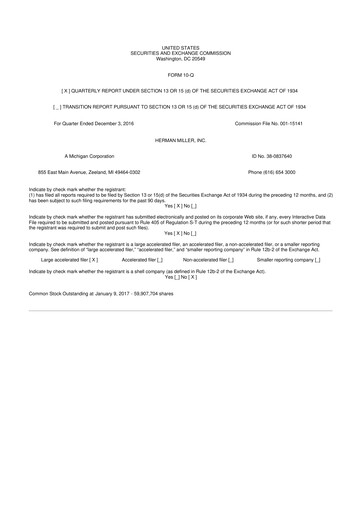 Miniature MillerKnoll 10-Q Rapport trimestriel  
