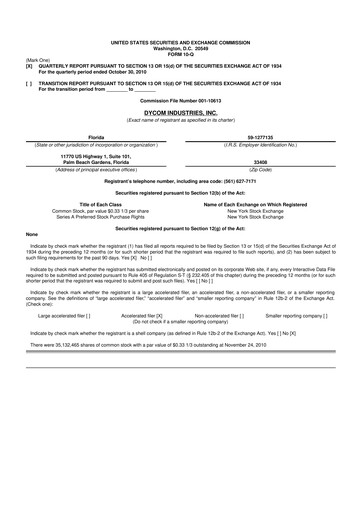 Thumbnail Dycom Industries 10-Q Quarterly Report FY 