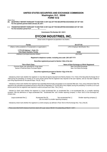 Thumbnail Dycom Industries 10-Q Quarterly Report FY 