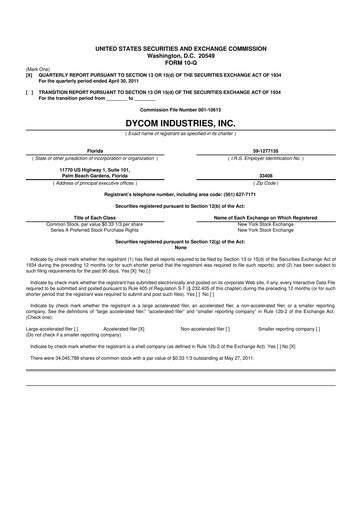 Thumbnail Dycom Industries 10-Q Quarterly Report FY 