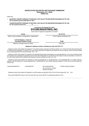 Thumbnail Dycom Industries 10-Q Quarterly Report FY2013 