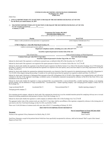 Thumbnail Dycom Industries 10-K Annual Report 2019