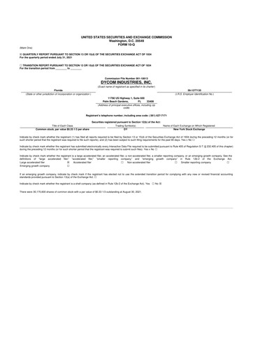 Thumbnail Dycom Industries 10-Q Quarterly Report FY2022 