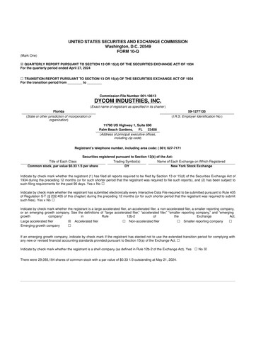 Thumbnail Dycom Industries 10-Q Quarterly Report FY2025 