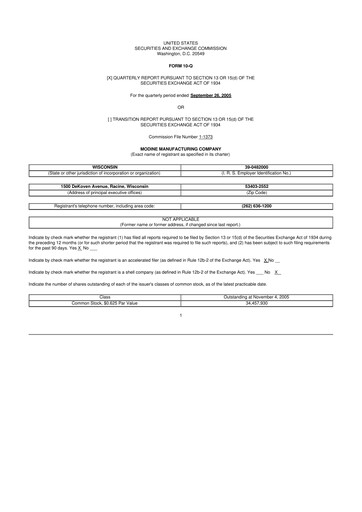 Thumbnail Modine Manufacturing
 10-Q Quarterly Report FY 