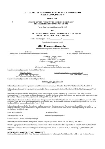 Thumbnail MDU Resources
 10-K Annual Report 