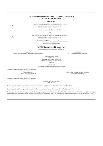 Thumbnail MDU Resources
 10-K Annual Report 