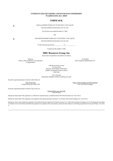 Thumbnail MDU Resources
 10-K Annual Report 