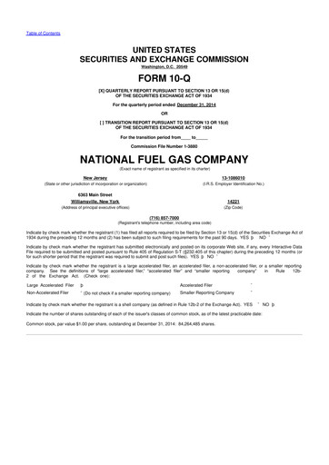 Thumbnail National Fuel Gas
 10-Q Quarterly Report FY2015 