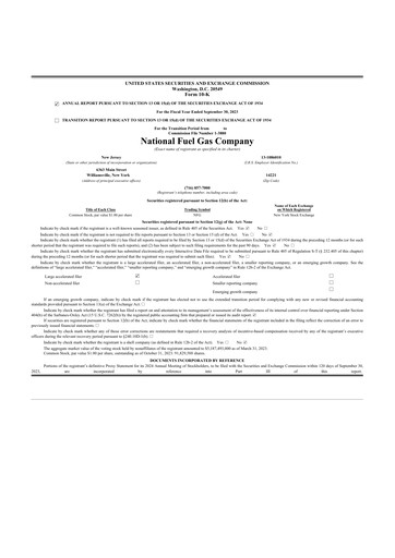 Thumbnail National Fuel Gas
 10-K Annual Report 2023