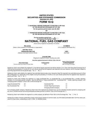 Thumbnail National Fuel Gas
 10-Q Quarterly Report FY2024 