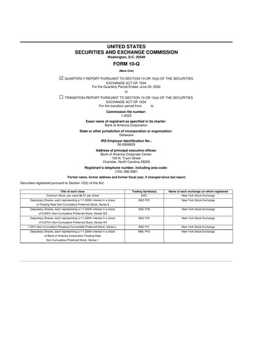 Thumbnail Bank of America  10-Q Quarterly Report FY2022 