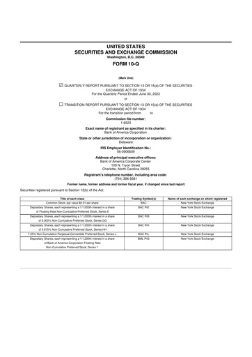 Thumbnail Bank of America  10-Q Quarterly Report FY2023 