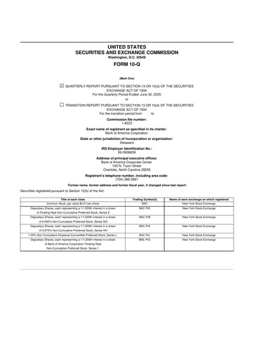 Thumbnail Bank of America  10-Q Quarterly Report FY2025 