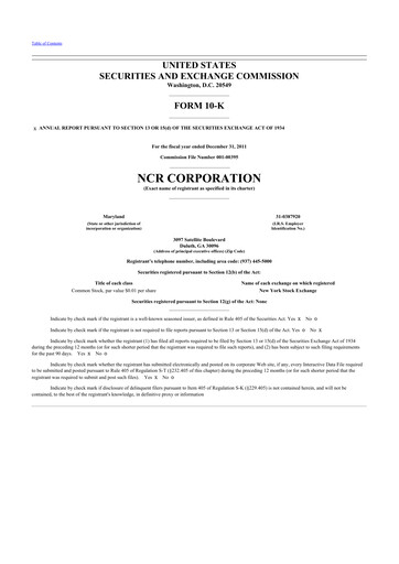 Thumbnail NCR Voyix Corporation 10-K Annual Report 2011