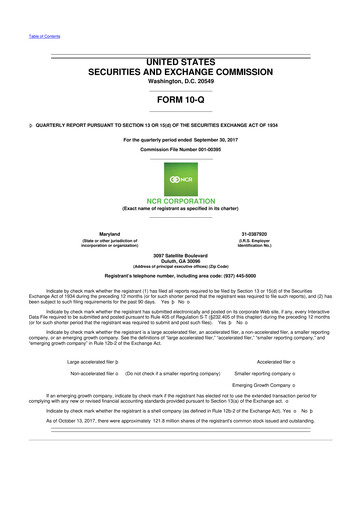 Thumbnail NCR Voyix Corporation 10-Q Quarterly Report FY2017 