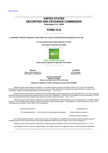 Thumbnail NCR Voyix Corporation 10-Q Quarterly Report FY2018 