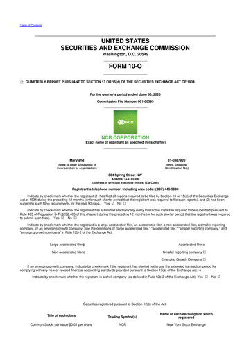 Thumbnail NCR Voyix Corporation 10-Q Quarterly Report FY2020 