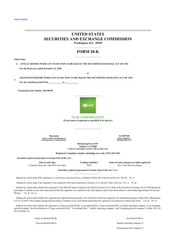 Thumbnail NCR Voyix Corporation 10-K Annual Report 2020