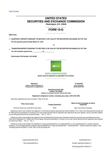 Thumbnail NCR Voyix Corporation 10-Q Quarterly Report FY2020 