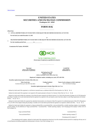 Thumbnail NCR Voyix Corporation 10-K Annual Report 2022