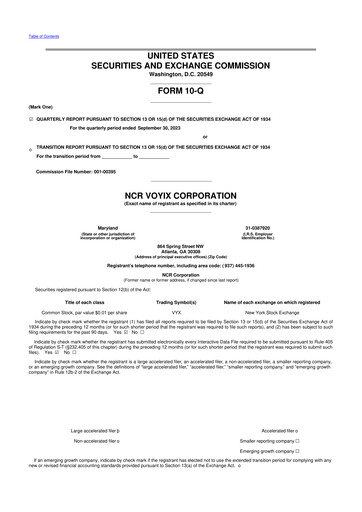 Thumbnail NCR Voyix Corporation 10-Q Quarterly Report FY2023 
