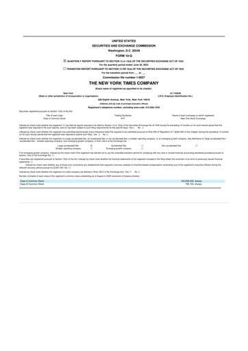 Thumbnail New York Times 10-Q Quarterly Report FY2023 