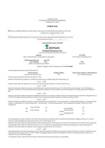Thumbnail NPK International 10-K Annual Report 2021