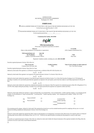 Thumbnail NPK International 10-K Annual Report 2024