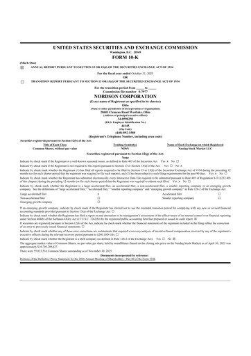 Thumbnail Nordson 10-K Annual Report 2025