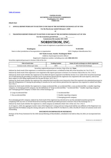 Thumbnail Nordstrom 10-K Annual Report 2019