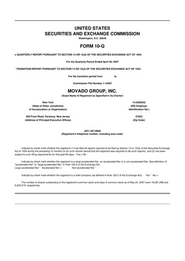 Vorschaubild Movado Group 10-Q Quartalsbericht  