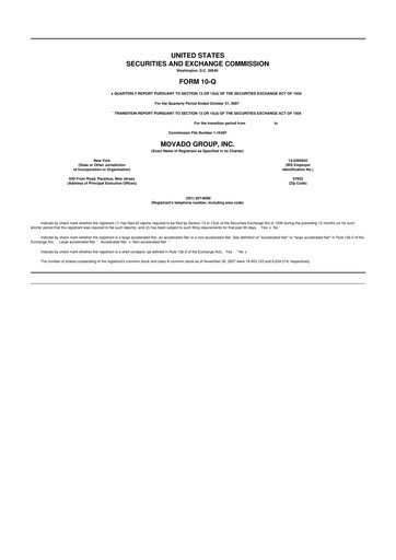 Vorschaubild Movado Group 10-Q Quartalsbericht  