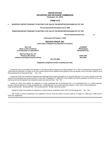 Vorschaubild Movado Group 10-Q Quartalsbericht  