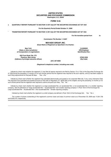 Vorschaubild Movado Group 10-Q Quartalsbericht  