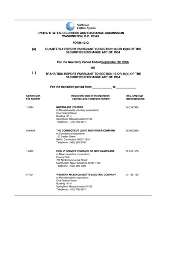 Vorschaubild Eversource Energy 10-Q Quartalsbericht  