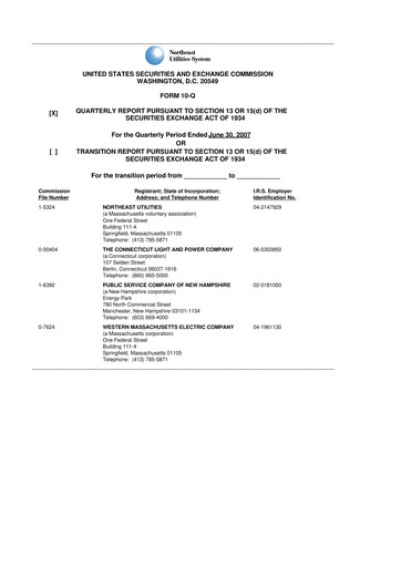 Vorschaubild Eversource Energy 10-Q Quartalsbericht  