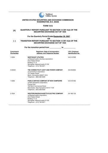 Vorschaubild Eversource Energy 10-Q Quartalsbericht  