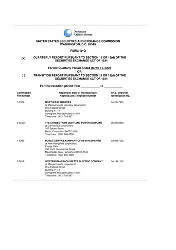 Vorschaubild Eversource Energy 10-Q Quartalsbericht  
