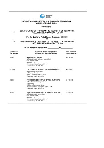 Vorschaubild Eversource Energy 10-Q Quartalsbericht  