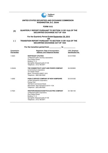 Vorschaubild Eversource Energy 10-Q Quartalsbericht  