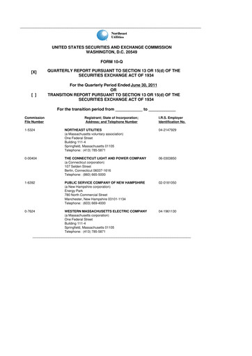 Vorschaubild Eversource Energy 10-Q Quartalsbericht 2011 